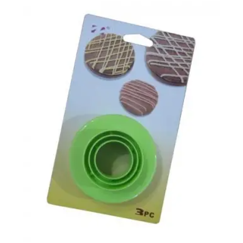 Набір двосторонніх вирубок “Кола гладкі“ 3 шт 6 розмірів Набір двосторонніх вирубок “Кола гладкі“ 3 шт 6 розмірів