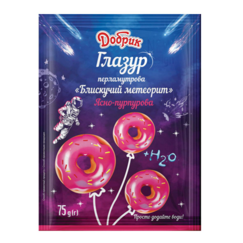 Глазур ясно-пурпурова Блискучий метеорит ТМ Добрик