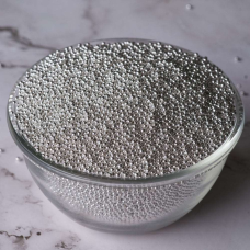 Посипка кондитерська «Дзеркальні кульки» срібні 1 мм, Італія