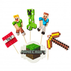Набір цукрових прикрас Minecraft “Майнкрафт фігурний 2D“