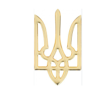 Дзеркальний акриловий топер на торт Герб України