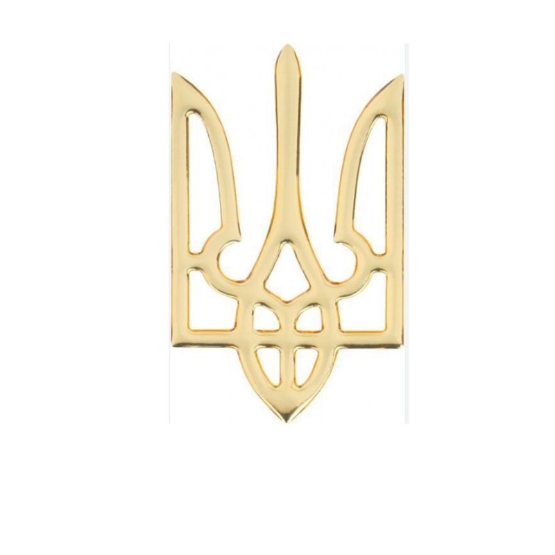 Дзеркальний акриловий топер на торт Герб України