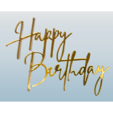 Акриловий топпер боковий Happy Birthday 8 см