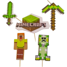 Набір цукрових прикрас Minecraft (6 шт) Майнкрафт