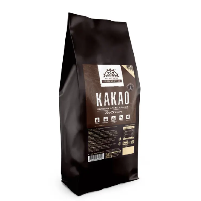 Какао-порошок алкалізований 22-24% жирності Callebaut 1 кг