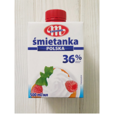 Вершки Smietanka Mlekovita 36% 500 мл, Польща