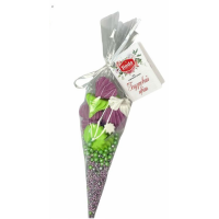 Кондитерська прикраса на Пасху або торт: конусний набір “Бузковий цвіт“ ТМ Сладо