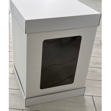 Тортовая коробка з віконцем (з трьох частин) 350х350х500