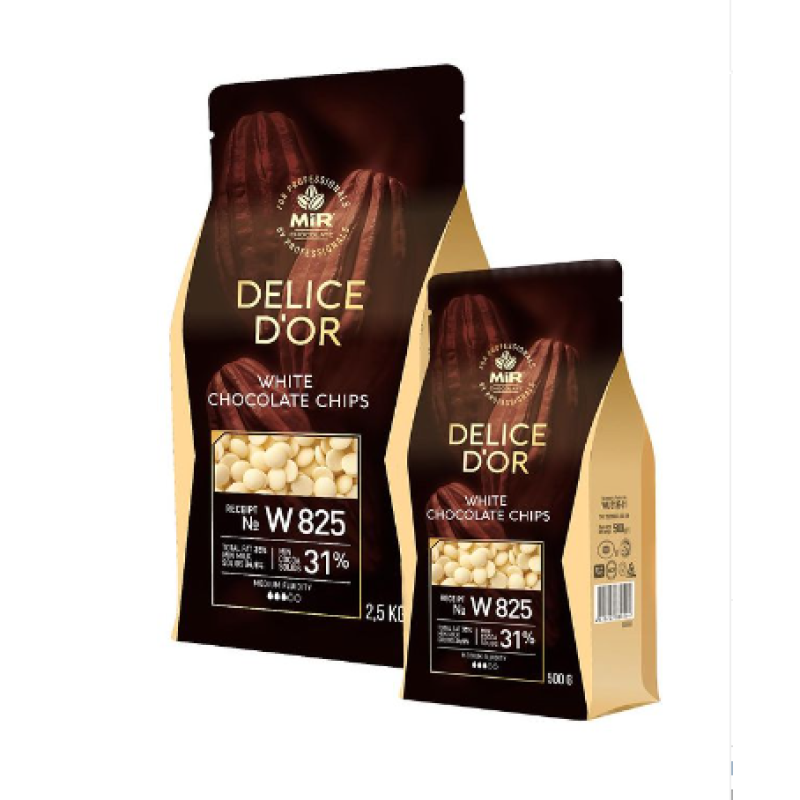 Шоколад білий Delice D“or W825, 31% калети
