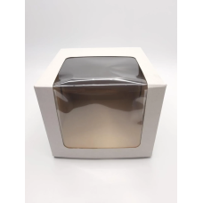 Коробка для торта 250*250*200, з панорамним вікном мікрогофрокартон