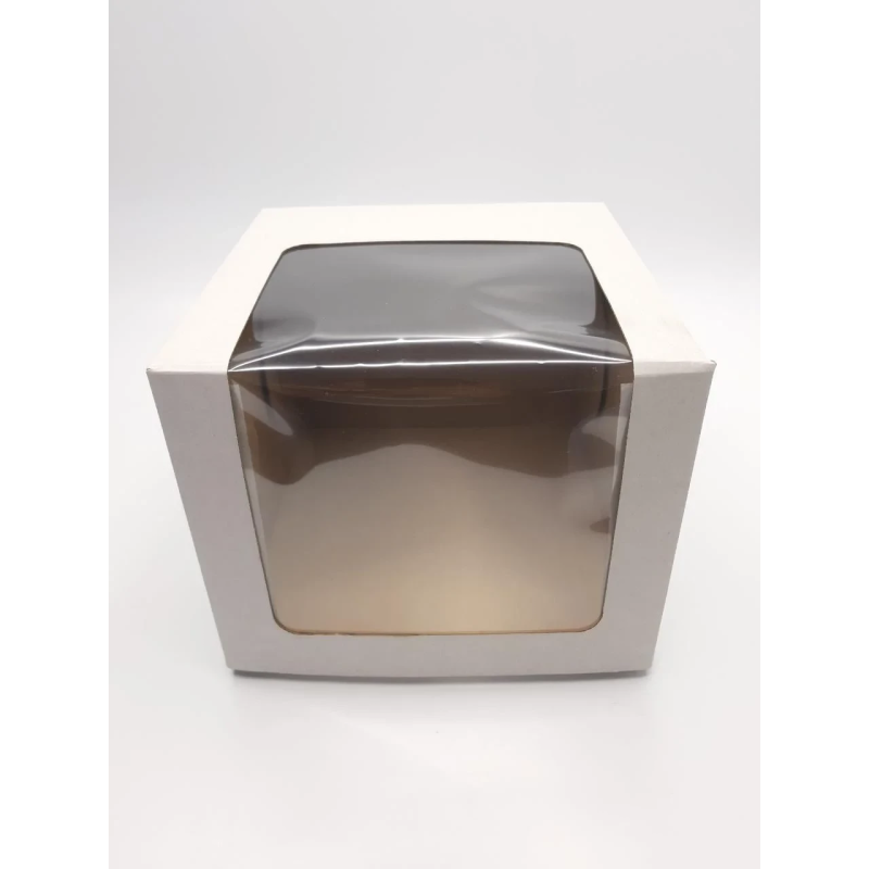 Коробка для торта 250*250*200, з панорамним вікном мікрогофрокартон