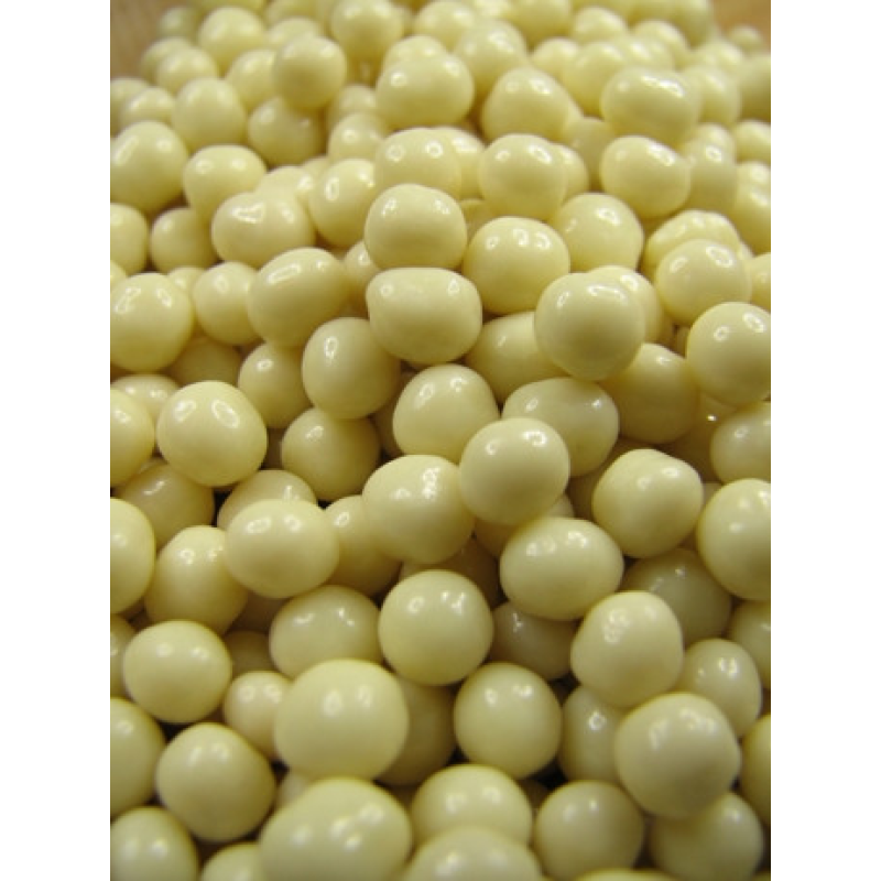 Бісквітні кульки в білому шоколаді White Crispy Choco ball 5мм (Іспанія)