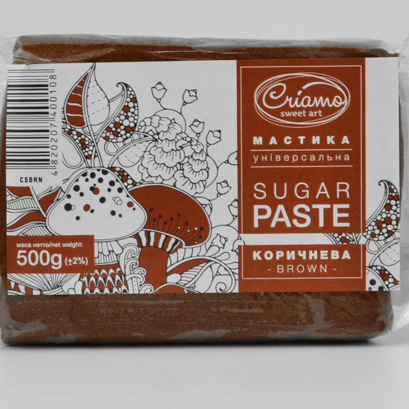 Мастика для тортів Criamo обтягування 0.5 кг Коричнева