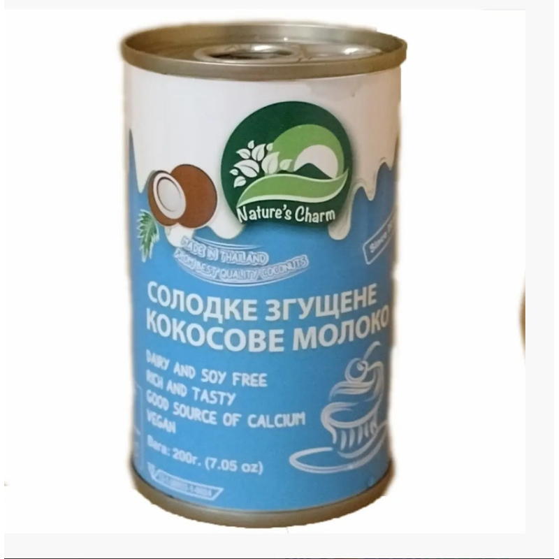Кокосове згущене молоко, Кокосова згущена Nature“s Charm 200 мл