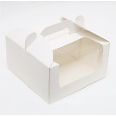 Коробка для бенто торта з вікном та ручкою 200*200*110