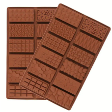 Форма силіконова для шоколаду Міні плитки мікс 12 шт.