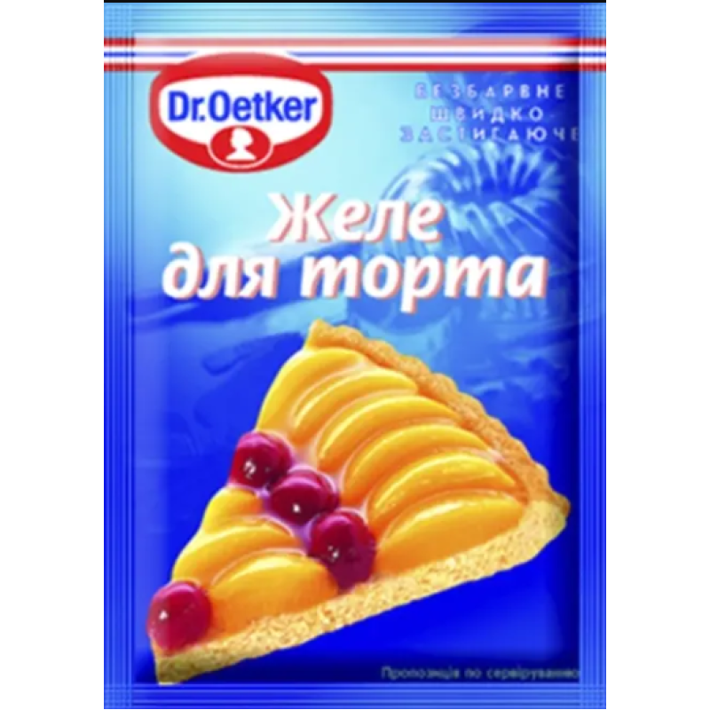 Желе для торта Dr. Oetker безбарвне, швидкозастигаюче, 12 г