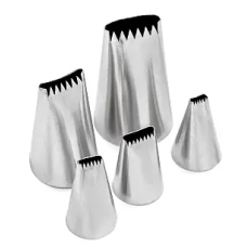 Набір кондитерських насадок Стрічка 5 шт для плетіння крему