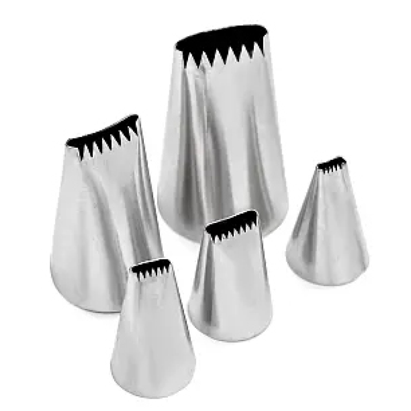 Набір кондитерських насадок Стрічка 5 шт для плетіння крему