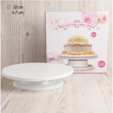 Поворотний столик пластиковий 32 см з прорезиненою ніжкою